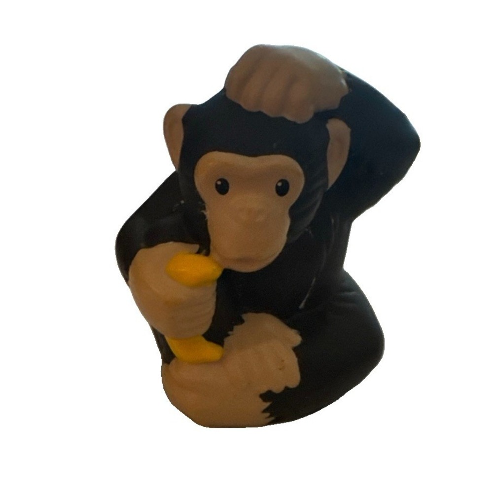 Fisher Price Little People Zoo Talkers Chimpanzee With Banana Figure 2011 Monkey